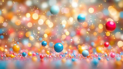 Naklejka premium Colorful spheres and lights