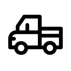 Pickup Truck Farm Utility Vehicle Icon Design