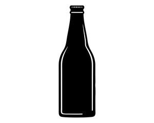 Beer Bottle icon silhouette vector illustration