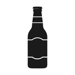 Beer Bottle icon silhouette vector illustration