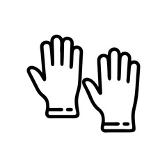 Obraz premium Protective Gloves for Hazardous Material Icon Design