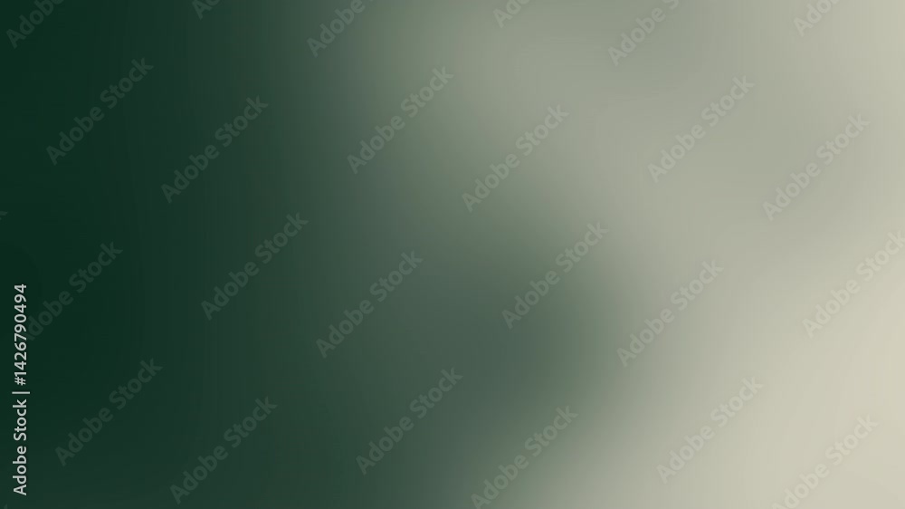 Poster a smooth gradient blending hues of green and light gray, creating an abstract background with a calm