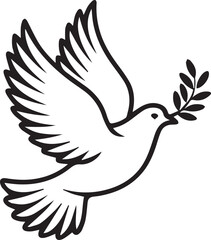 dove with peace sign