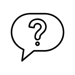 Question Mark Inside Speech Bubble Icon Design