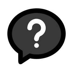 Question Mark Inside Speech Bubble Icon Design