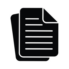 Copy Document Stencil Icon Silhouette Vector Illustration