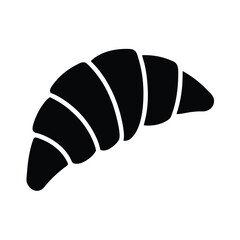 Croissant Icon Silhouette Vector Illustration