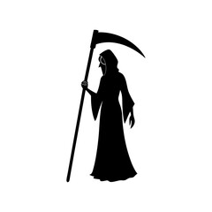 Scythe Silhouette vector illustration