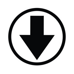 Download Arrow Icon Silhouette Vector Illustration