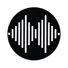 Equalizer Audio Icon Silhouette Vector Illustration
