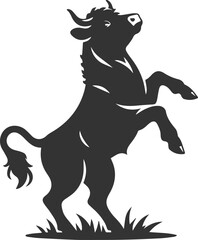 Vector silhouette of a cow