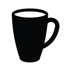 Mug Icon Silhouette Vector Illustration