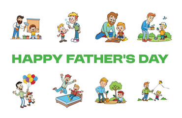 Creative vector bundle design for father’s day