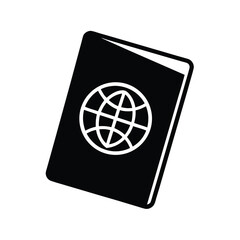 Passport Icon Silhouette Vector Illustration