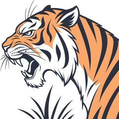 tiger head vector illustration