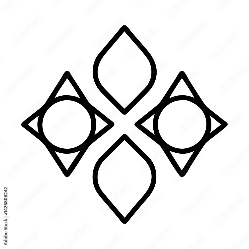 Poster abstract geometric shape design vector illustration graphic element pattern art decorative symbol or