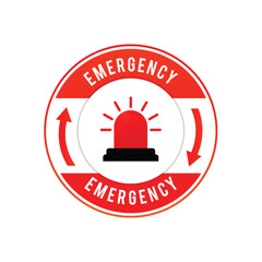 vector Modern emergency word concept design
