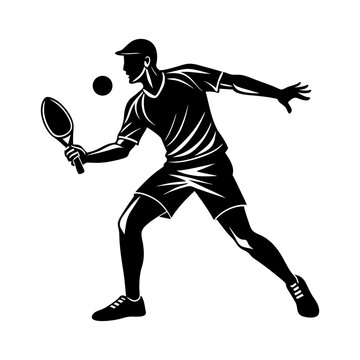 recommend clip art: pickleball player vector silhouette