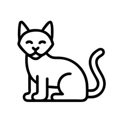 Cute cat kitten pet animal feline kitty domestic mammal cartoon character vector illustration icon