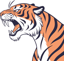 tiger cartoon isolated on white