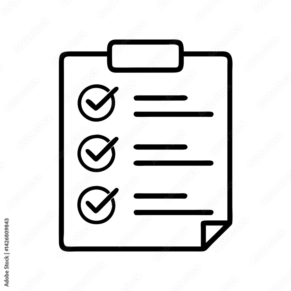 Poster checklist clipboard task list checkmark survey form to do list planning management project plan