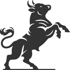 Vector silhouette of a cow