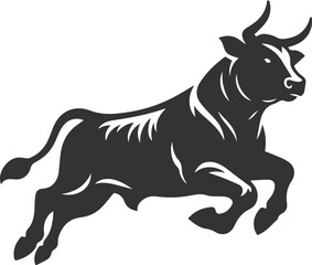 Vector silhouette of a cow