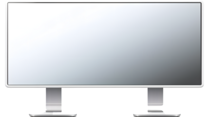 Professional Realistic Mockup Placed in Front of Monitor for Displaying Content