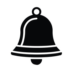 Alarm Bell Icon Silhouette Vector Illustration