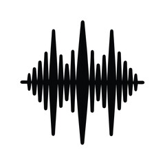 Audio Wave Icon Silhouette Vector Illustration