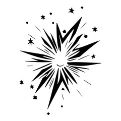 Celestial Burst of Stars and Radiant Smile Icon