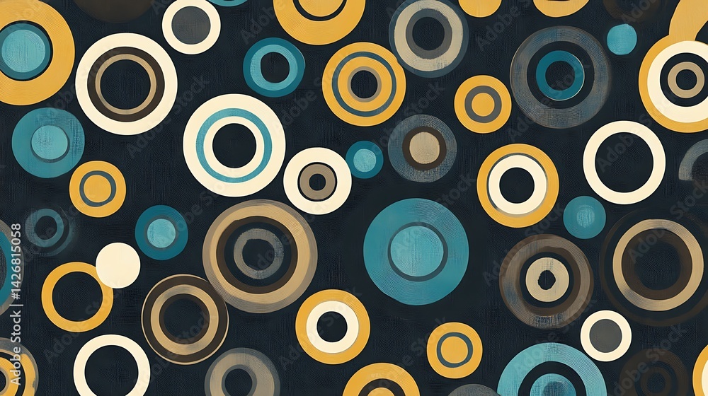 Poster abstract circles pattern background.