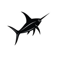 Naklejka premium swordfish silhouette art