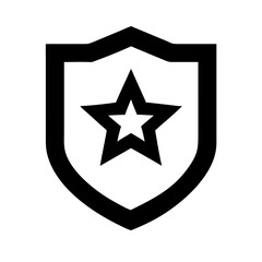 Obraz premium Shield with Central Star Emblem Icon Design