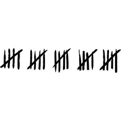 Tally marks. Doodle tally mark. Prison Counting marks 