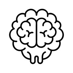 Brain health illustration: mental wellness, cognitive function, and neurological system icon design