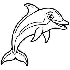 Fototapeta premium Dolphin Line Art