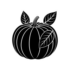 Pumpkin Leaf Silhouette vector illustration
