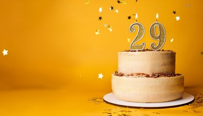 Number 290 Birthday cake. Birthday 29.	
