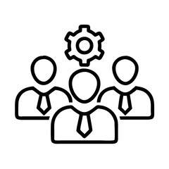 Teamwork collaboration group people gear mechanism business management cooperation strategy process solution concept