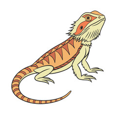 Lizard vector art illustration