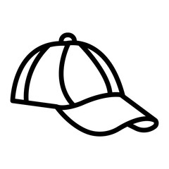 Cap Vector Line Icon Design