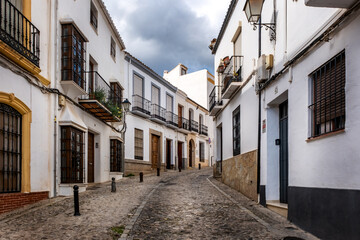 Street in Ronda, Spain. Narrow street in town Ronda, Andalusia Spain