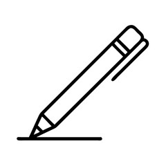 Fototapeta premium Pencil drawing line art vector illustration writing tool stationery graphic design outline icon sketch tool art