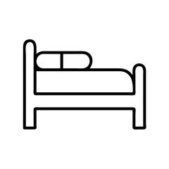 Bed bedroom furniture interior home sleep rest hotel lodging single double pillow line art