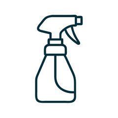 Spray Cleaner Bottle with Nozzle Icon Design