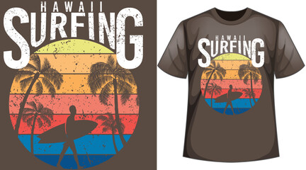 HAWALL SURFING. t shirt design