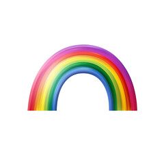 Fototapeta premium Vibrant Rainbow Arc on Transparent Background - Colorful Spectrum Illustration