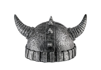 Viking horned helmet isolated on white background with clipping path