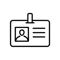 Obraz premium Student ID Card with Name Tag Icon Design